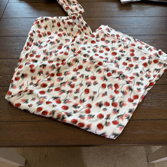 J. Crew Soft shine pajama pant set in blurry cherry print Size Large - Picture 9 of 10